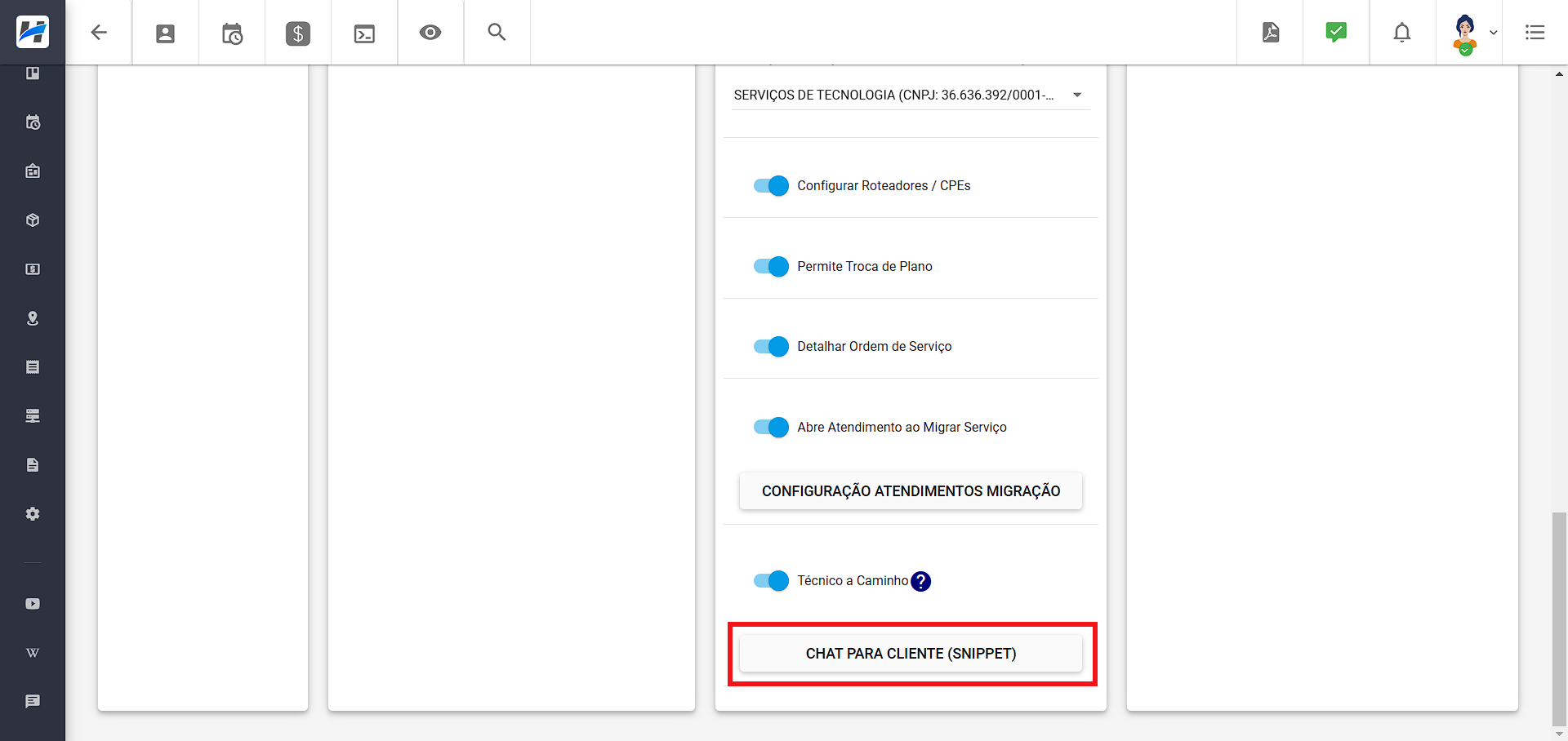 imagem_que_mostra_configuracao_geral_app_do_cliente_tecnico_a_caminho_snippet
