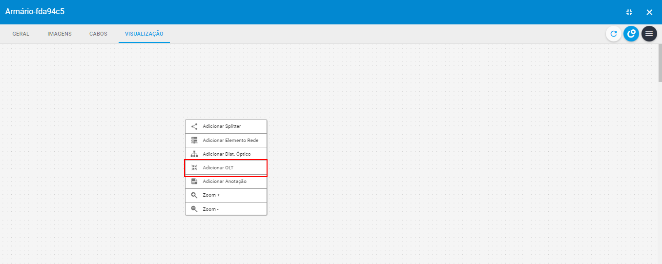imagem_que_mostra_modulo_mapeamento_area_de_desenho_opcao_adicionar_olts