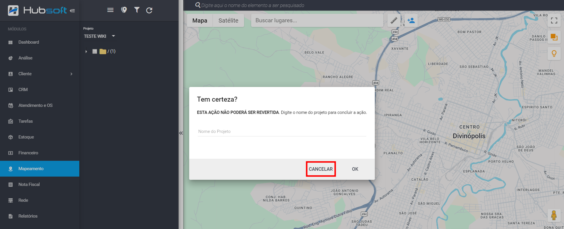 imagem_que_mostra_como_cancelar_acao_de_apagar_projeto_mapeamento_projetos