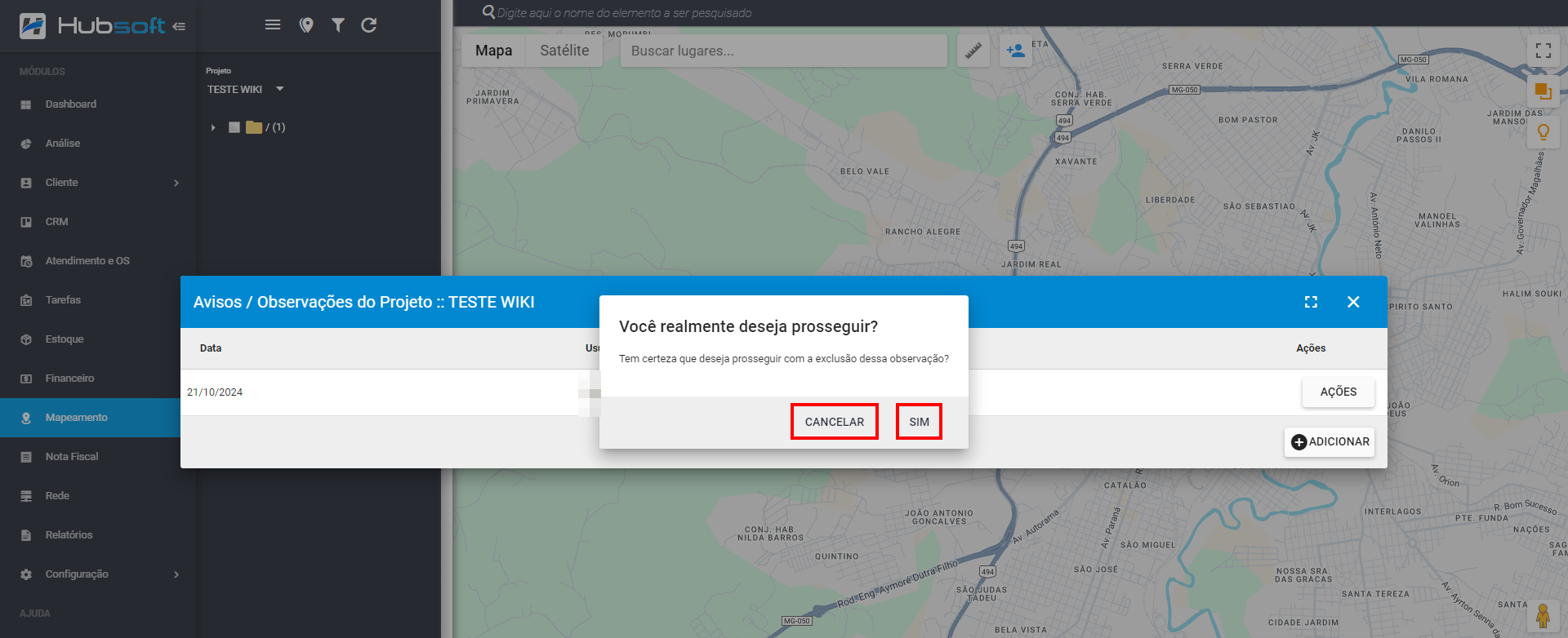 imagem_que_mostra_como_apagar_clicando_em_sim_e_cancelar_avisos_observacoes_adicionado_projeto_mapeamento_projetos