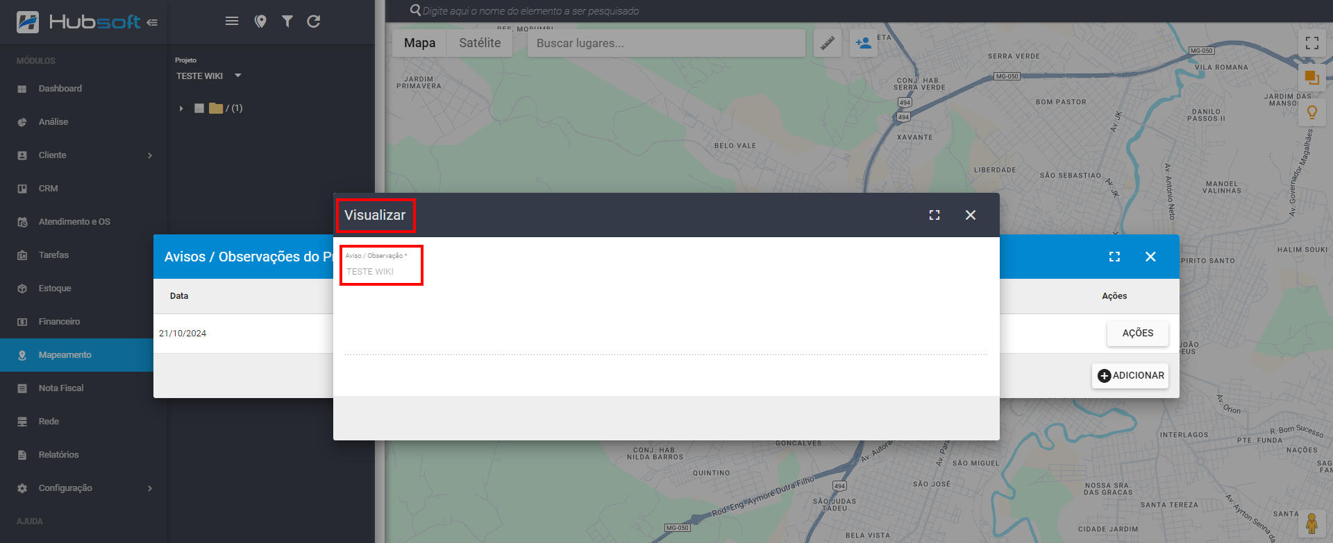 imagem_que_mostra_como_visualizar_avisos_observacoes_adicionado_projeto_mapeamento_projetos