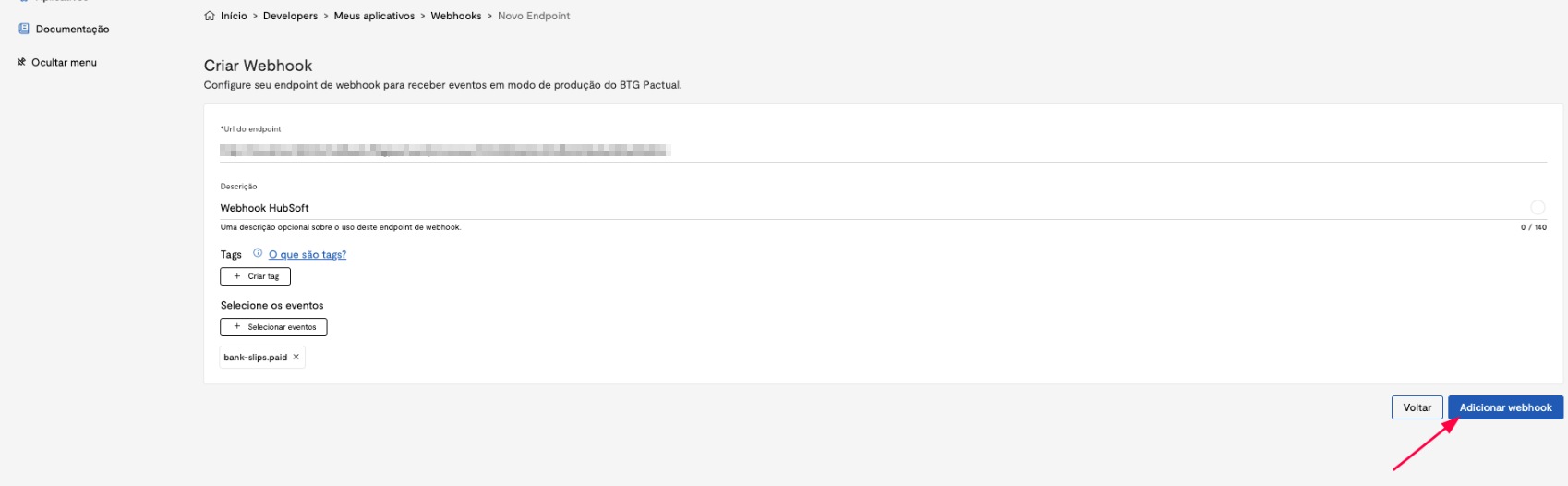 imagem_que_mostra_painel_btg_pactual_editar_aplicativo_adicionar_webhooks