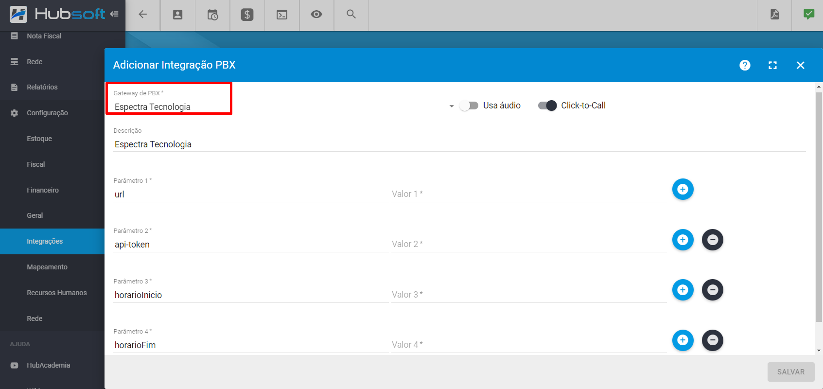imagem_que_mostra_configuracao_integracoes_pbx_adicionar_parametros