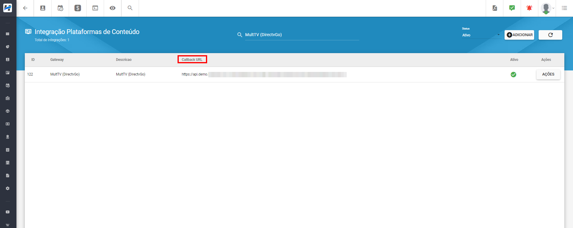 imagem_que_mostra_menu_configuracoes_integracoes_plataformas_de_conteudo_callback_multtv_directvgo