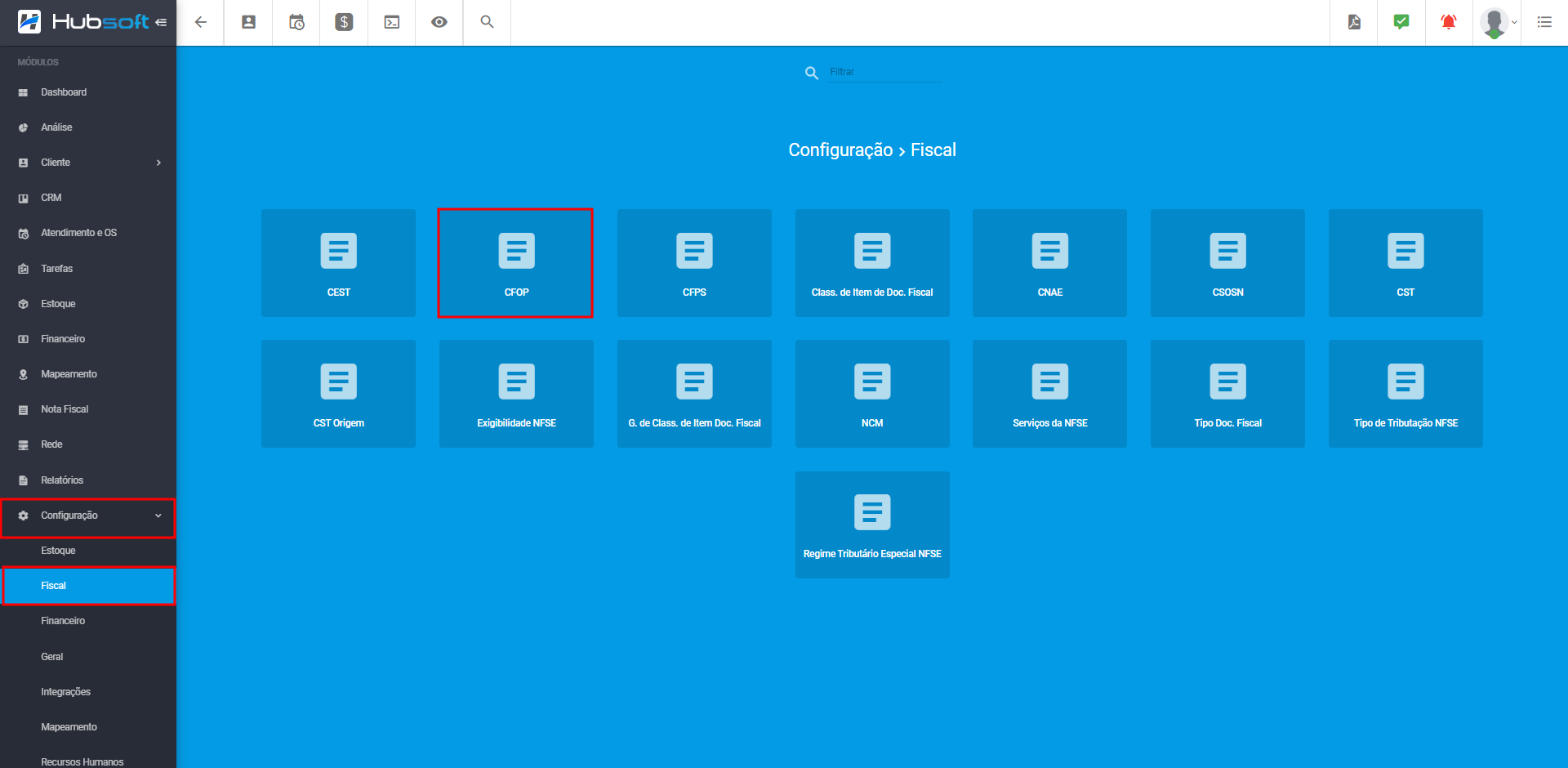 imagem_que_mostra_menu_configuracao_fiscal_CFOP