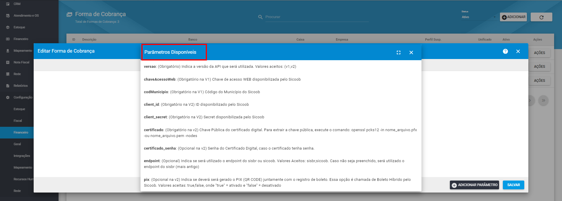 imagem_que_mostra_listagem_de_parametros_disponiveis_na_forma_de_cobranca_sicoob_api_v2