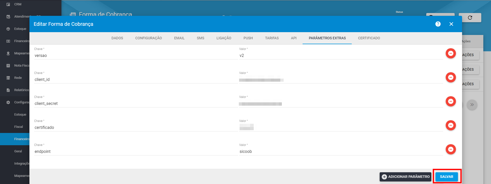 imagem_que_mostra_parametros_adicionados_e_como_salvar_na_aba_parametros_extras_na_forma_de_cobranca_sicoob_api_v2