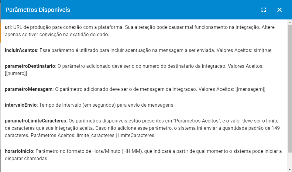 imagem_que_mostra_modulo_configuracao_integracao_sms_mensageiros_adicionar_dados_parametros_disponiveis_zap_me