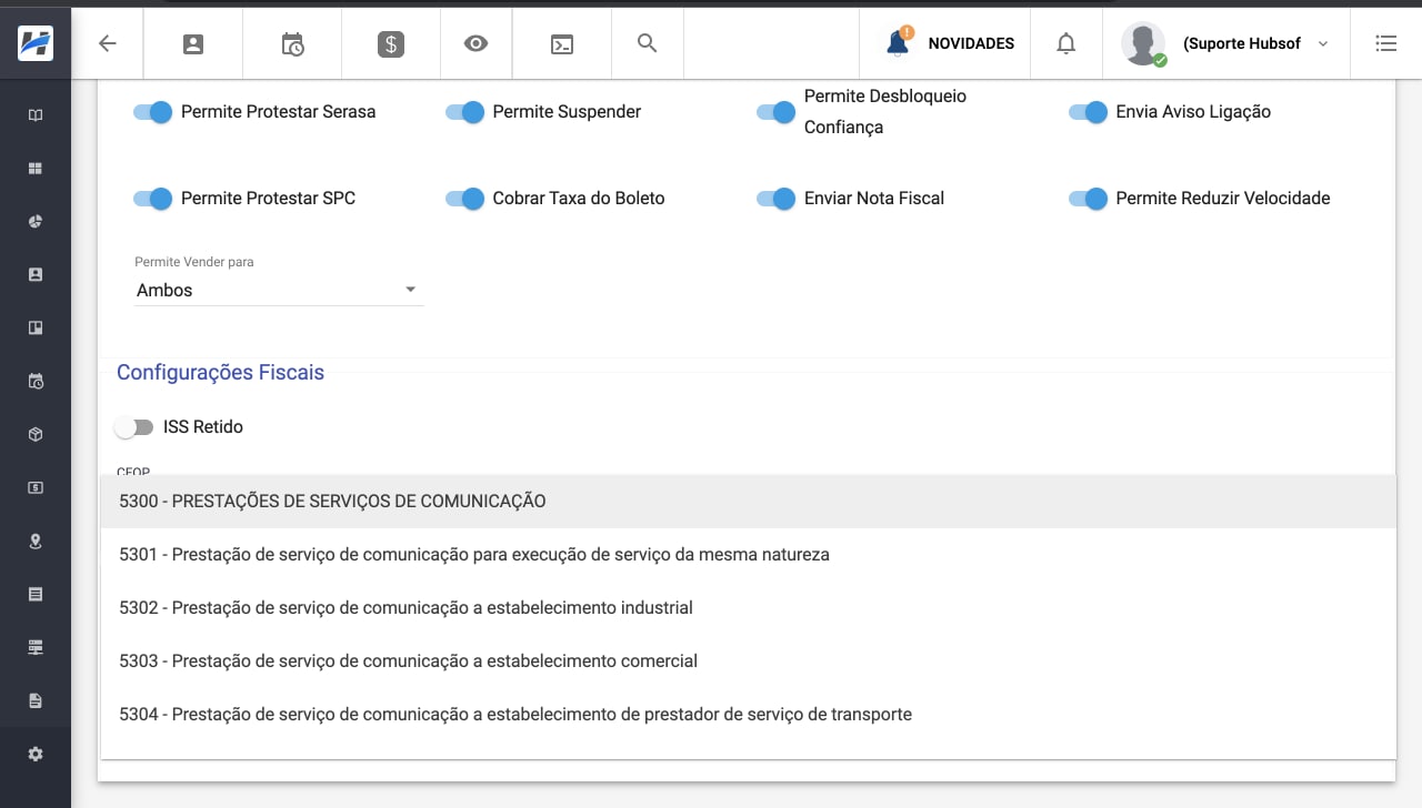 imagem_que_mostra_cfop_exibidos_nas_configuracoes_dos_servicos