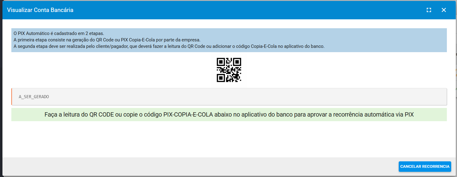 imagem mostrando QR Code e PIX Copia e Cola