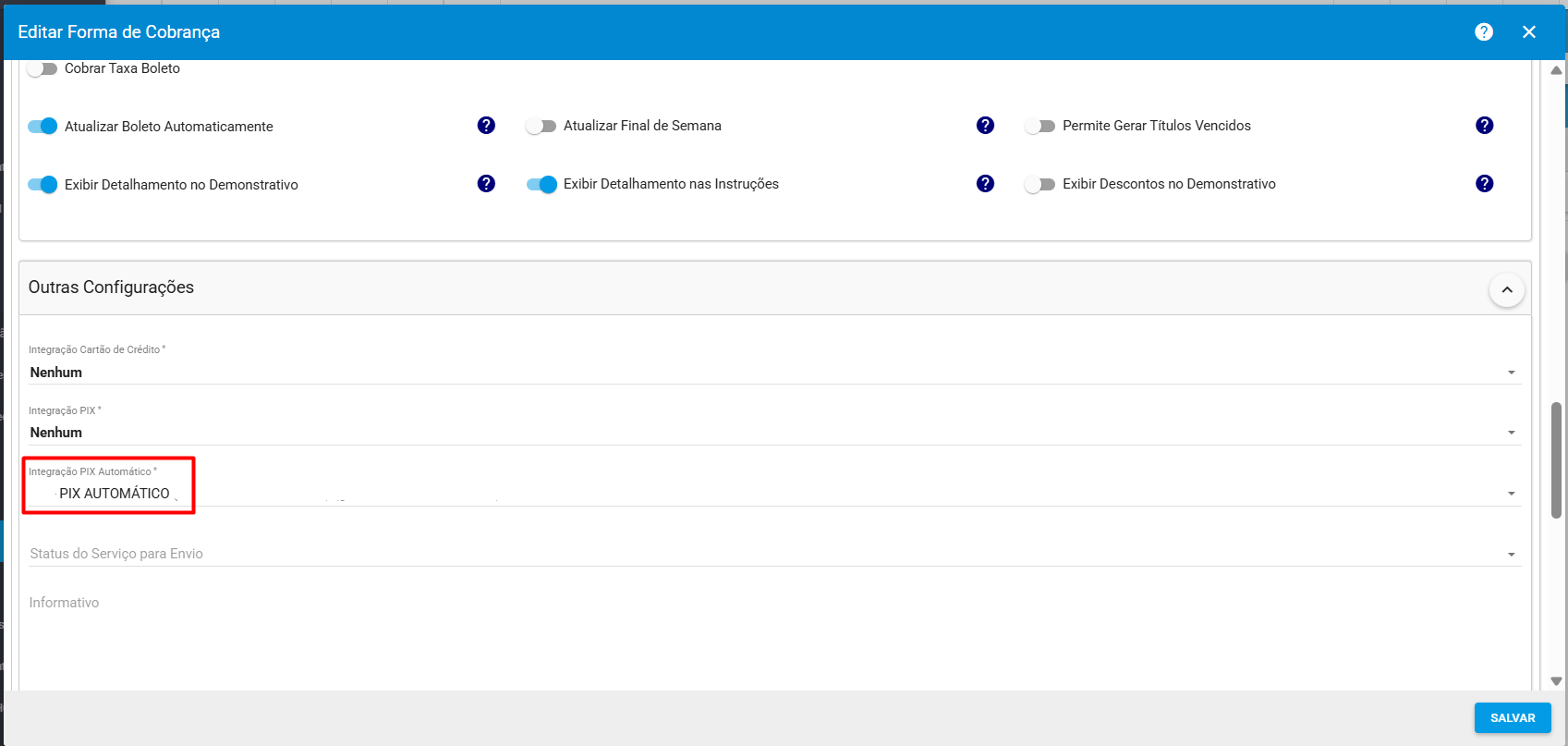 imagem_que_mostra_configuracao_integracao_pix_adicionar_parametros