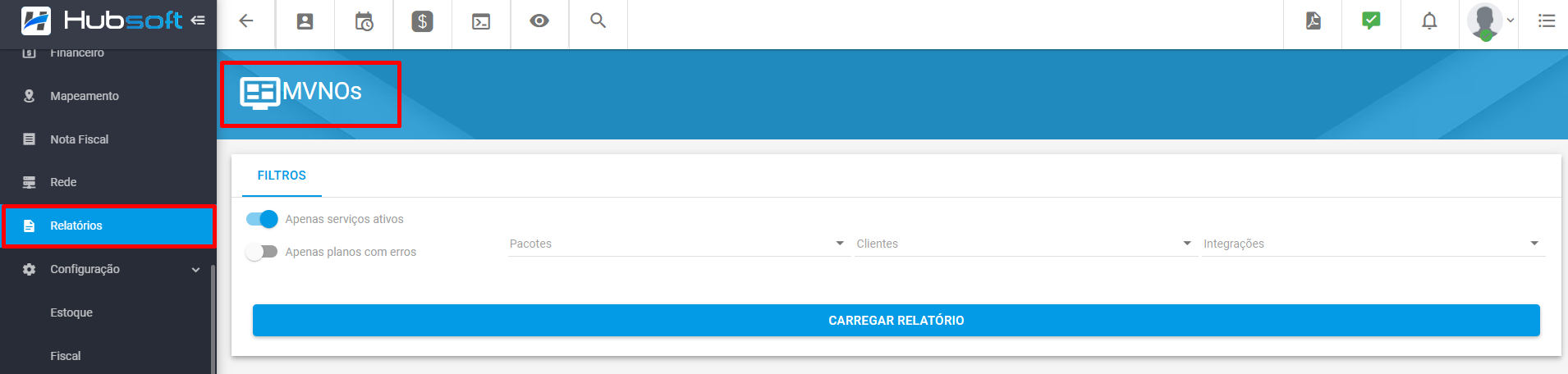 imagem_que_mostra_menu_relatorios_mvno_sistema_filtros
