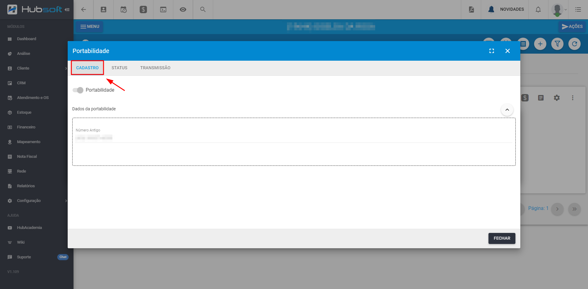 Imagem_mostrando_a_aba_cadastro_ao_vincular_a_portabilidade_do_MVNO_com_a_tá_telecom_dentro_do_serviço/plano_do_cliente