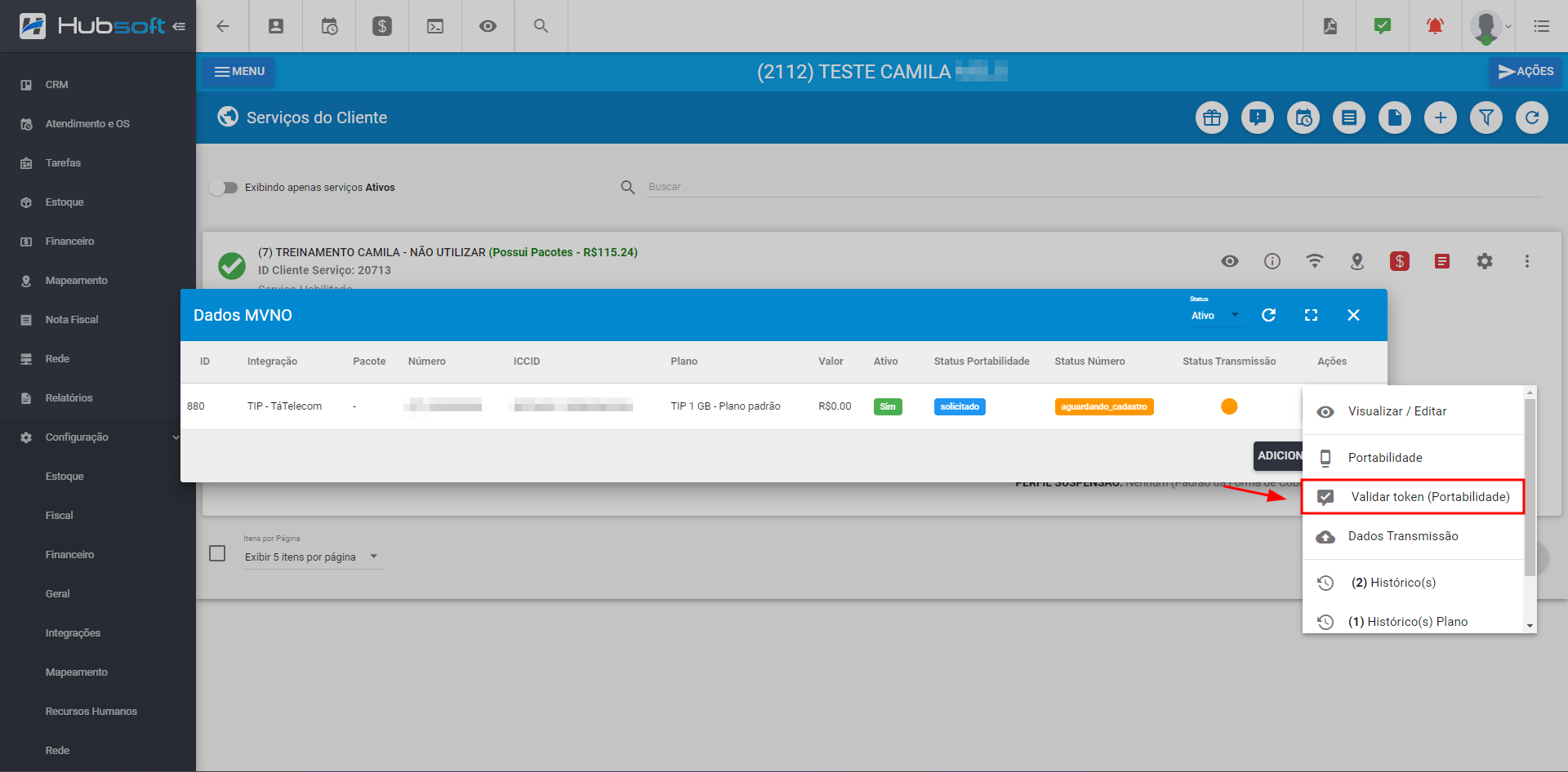 Imagem_mostrando_como_validar_o_token_de_portabilidade_do_MVNO_com_a_tá_telecom_dentro_do_serviço/plano_do_cliente_01