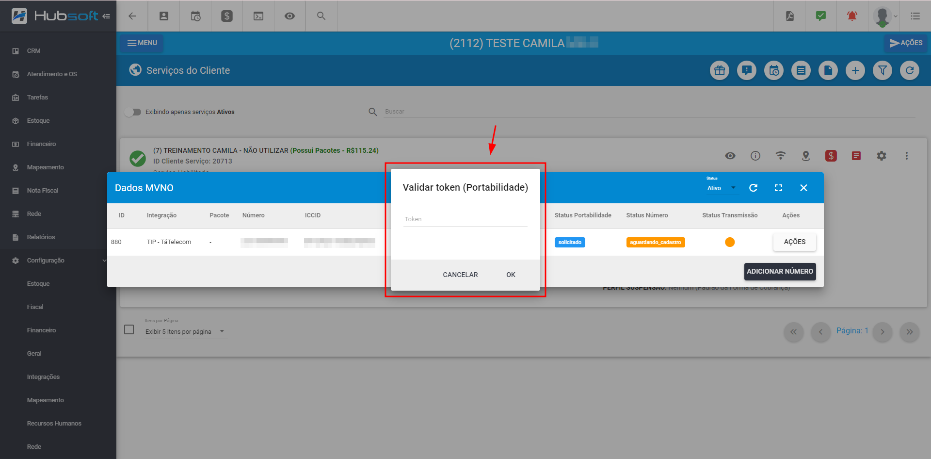 Imagem_mostrando_como_validar_o_token_de_portabilidade_do_MVNO_com_a_tá_telecom_dentro_do_serviço/plano_do_cliente_02