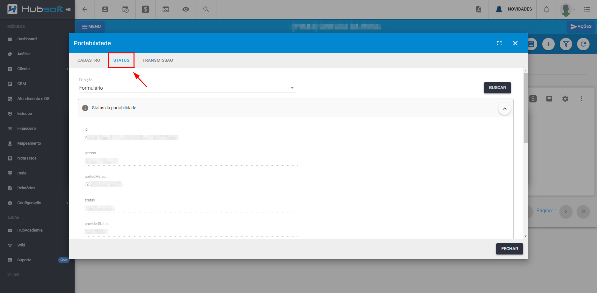 Imagem_mostrando_a_aba_status_ao_vincular_a_portabilidade_do_MVNO_com_a_tá_telecom_dentro_do_serviço/plano_do_cliente