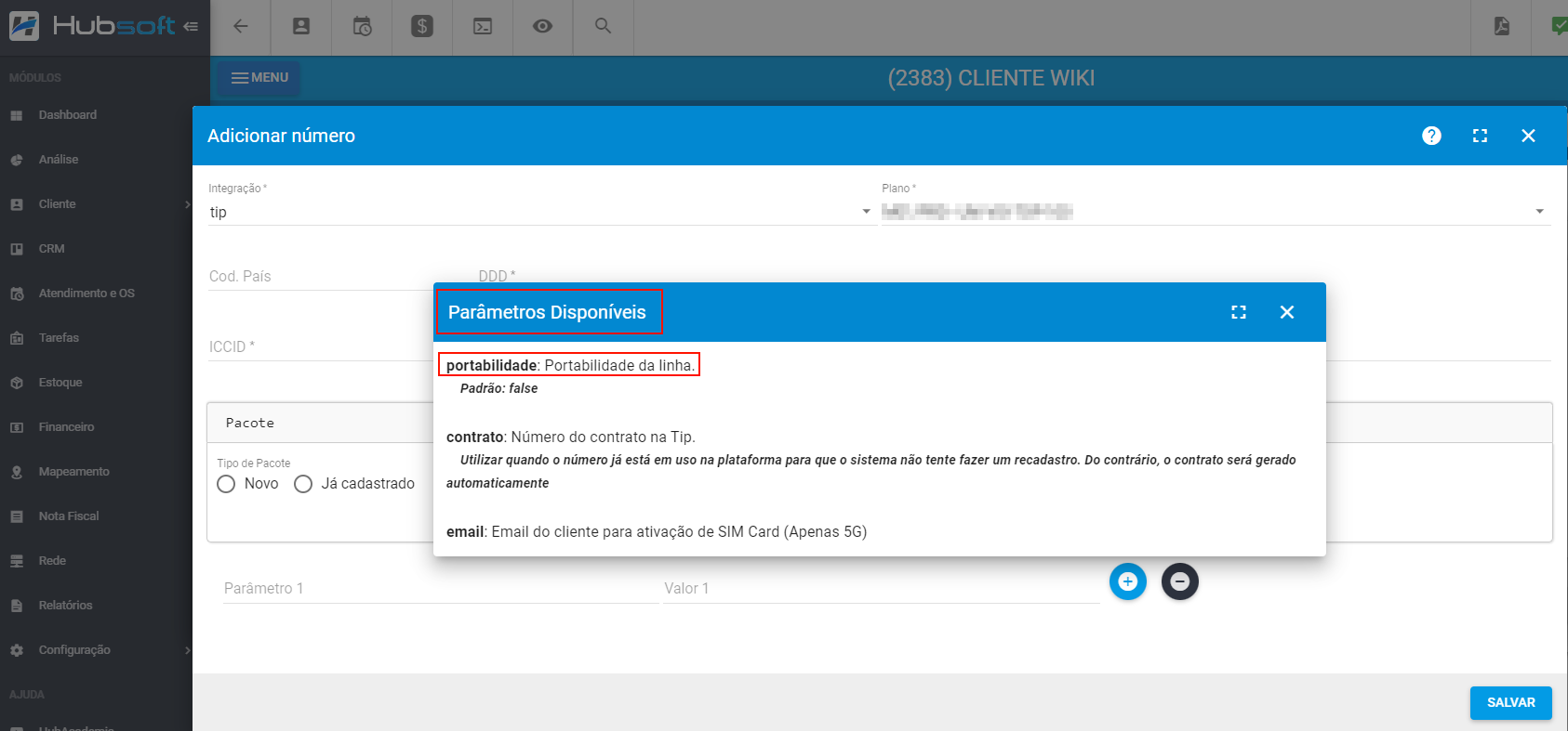 imagem_que_mostra_servicos_do_cliente_dados_mvno_adicionar_numero_parametros_disponiveis