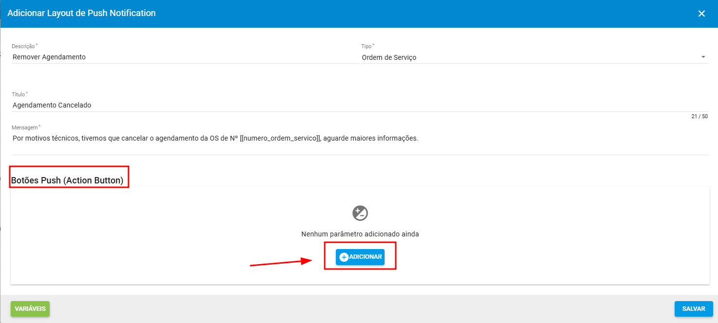 imagem_que_mostra_painel_layout_push_de_notificacao_destacando_opcao_de_adicionar_action_button