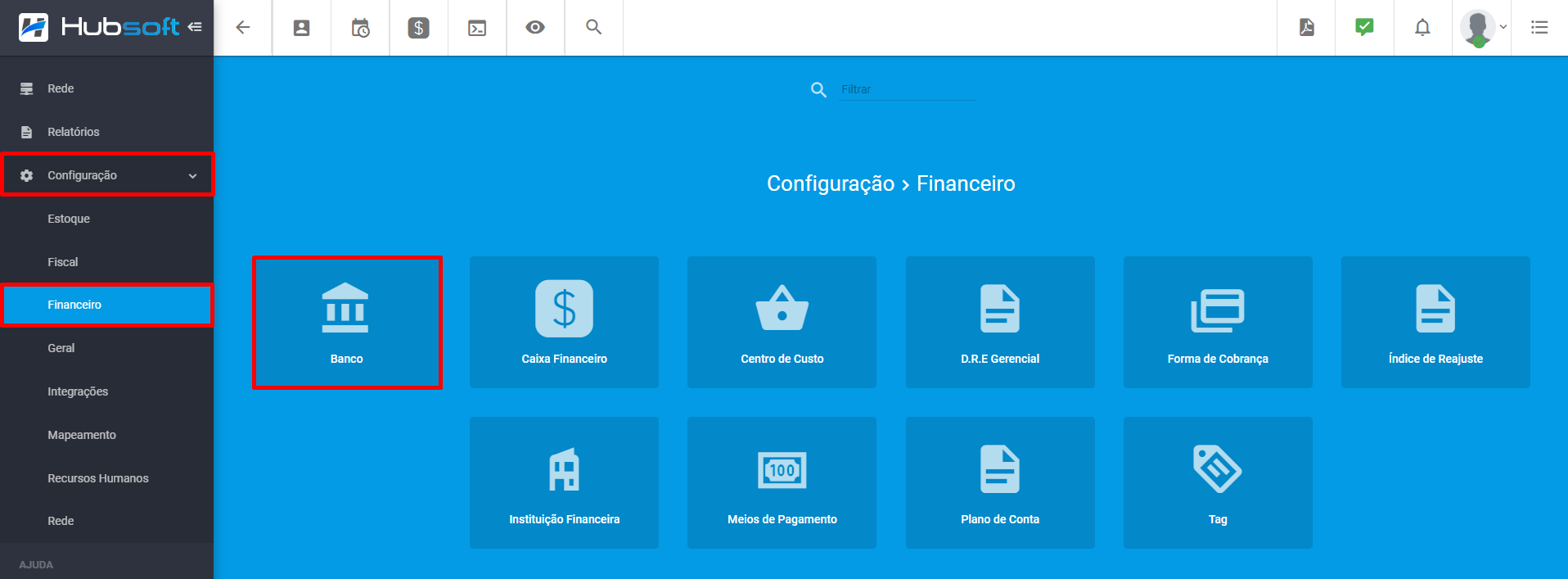 imagem_que_mostra_menu_configuracao_financeiro_banco
