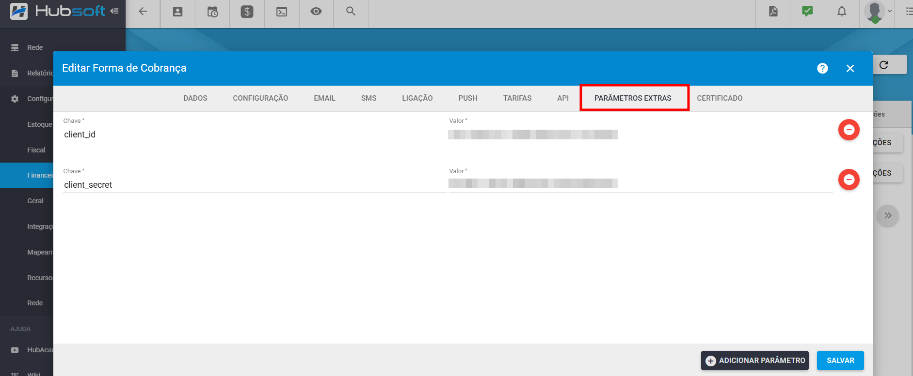 imagem_que_mostra_configuracao_financeiro_forma_de_cobranca_parametros_extras_adicionar_parametros