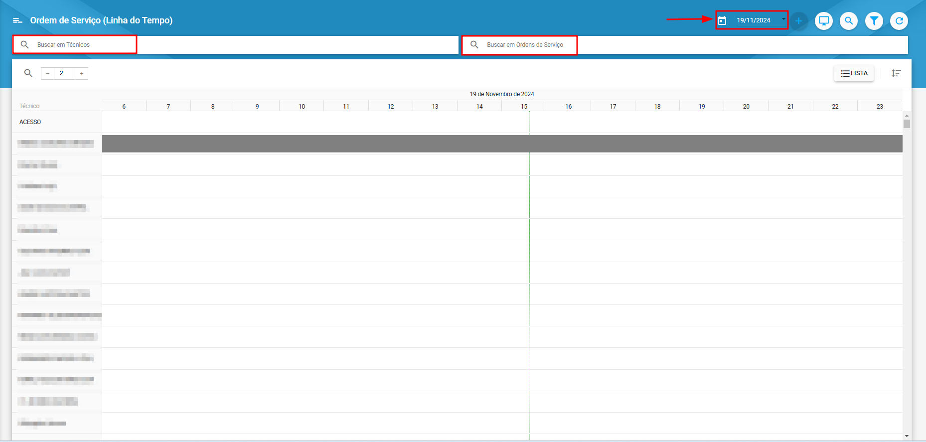 imagem_que_mostra_painel_OS_linha_do_tempo_destacando_campos_de_consulta_tecnico_numero_OS_e_periodo_de_exbicao
