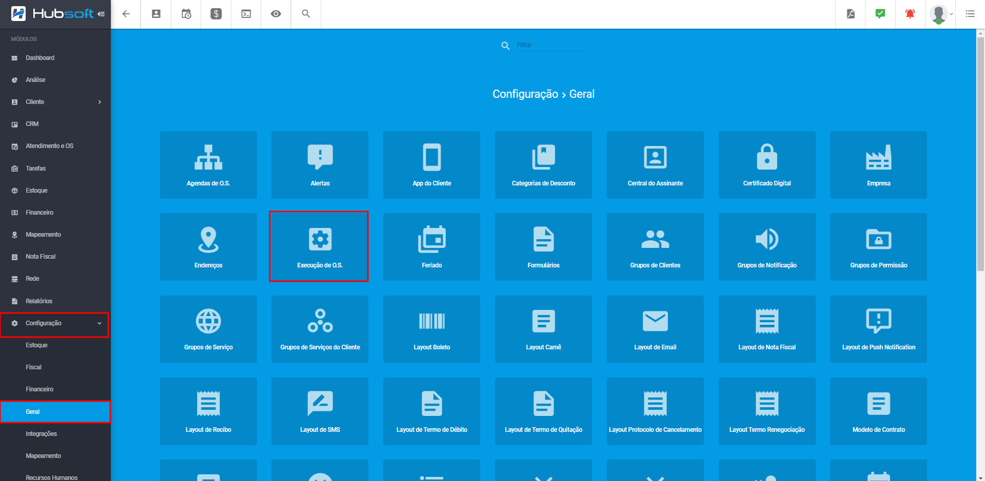 imagem_que_mostra_modulo_configuracao_geral_destacando_painel_execucao_de_OS