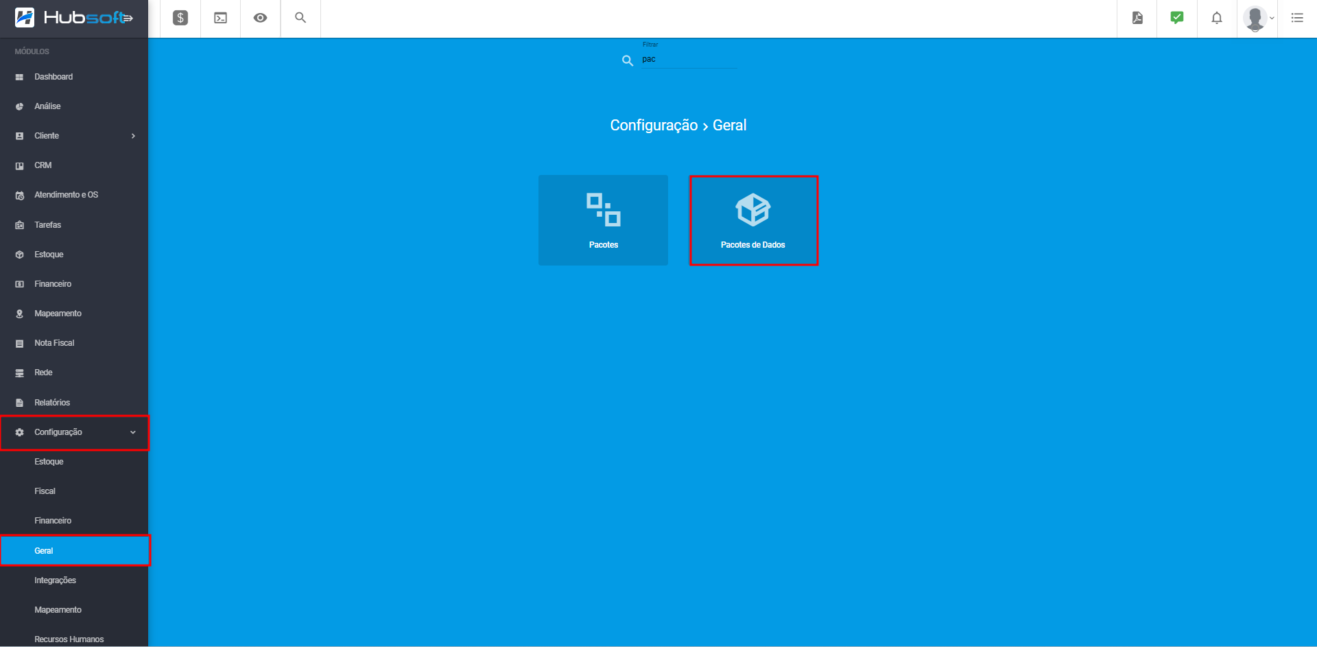 imagem_que_mostra_modulo_de_configuracao_geral_destacando_painel_de_pacotes_de_dados