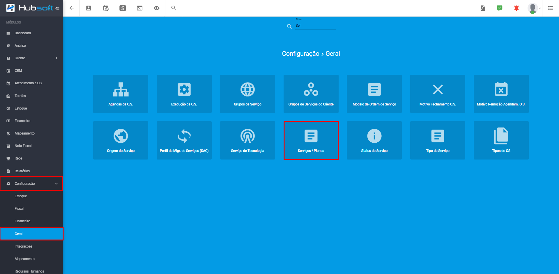 Ilustra_o_modulo_configuracao_geral_destacando_painel_servicos_planos