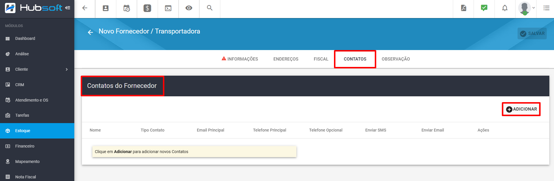 imagem_que_mostra_estoque_fornecedores_transportadoras_adicionar_aba_contatos
