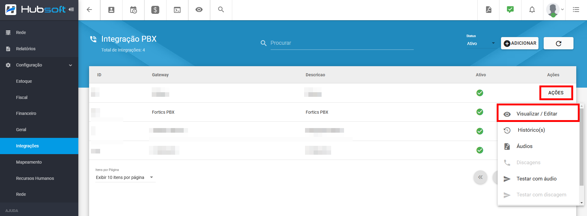 imagem_que_mostra_configuracao_integracoes_pbx_fortics_acoes_visualizar_editar