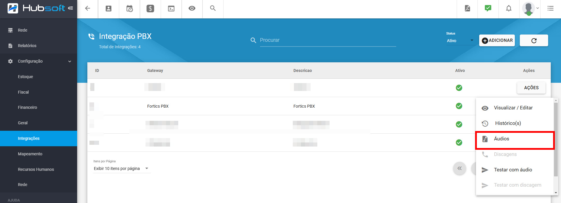 imagem_que_mostra_configuracao_integracoes_pbx_fortics_acoes_audios