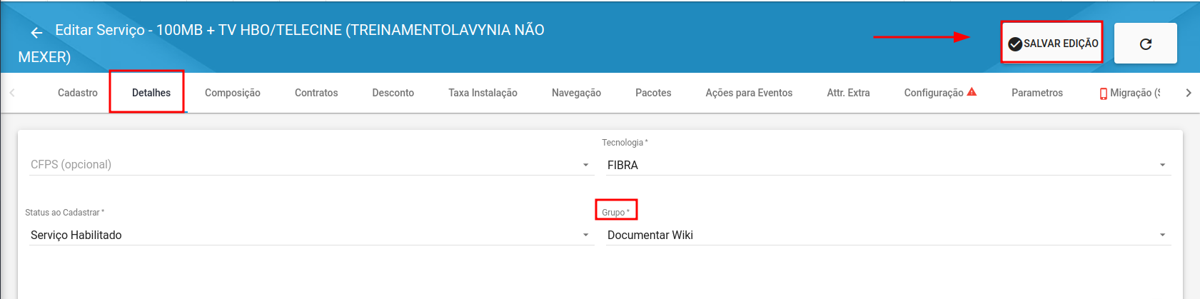 imagem_que_mostra_como_adicionar_o_grupo_servico_de_cliente_no_servico_plano_e_salvar