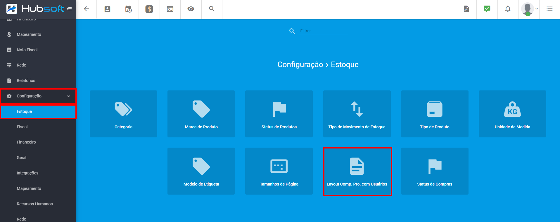 imagem_que_mostra_menu_configuracao_estoque_layout_comprovante_produtos_com_usuario
