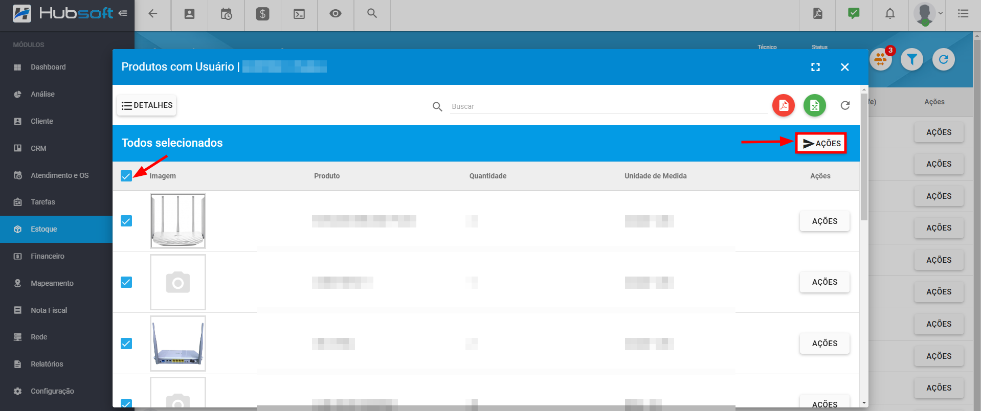 imagem_que_mostra_menu_estoque_produtos_com_usuario_acoes_lista_selecionar_acoes