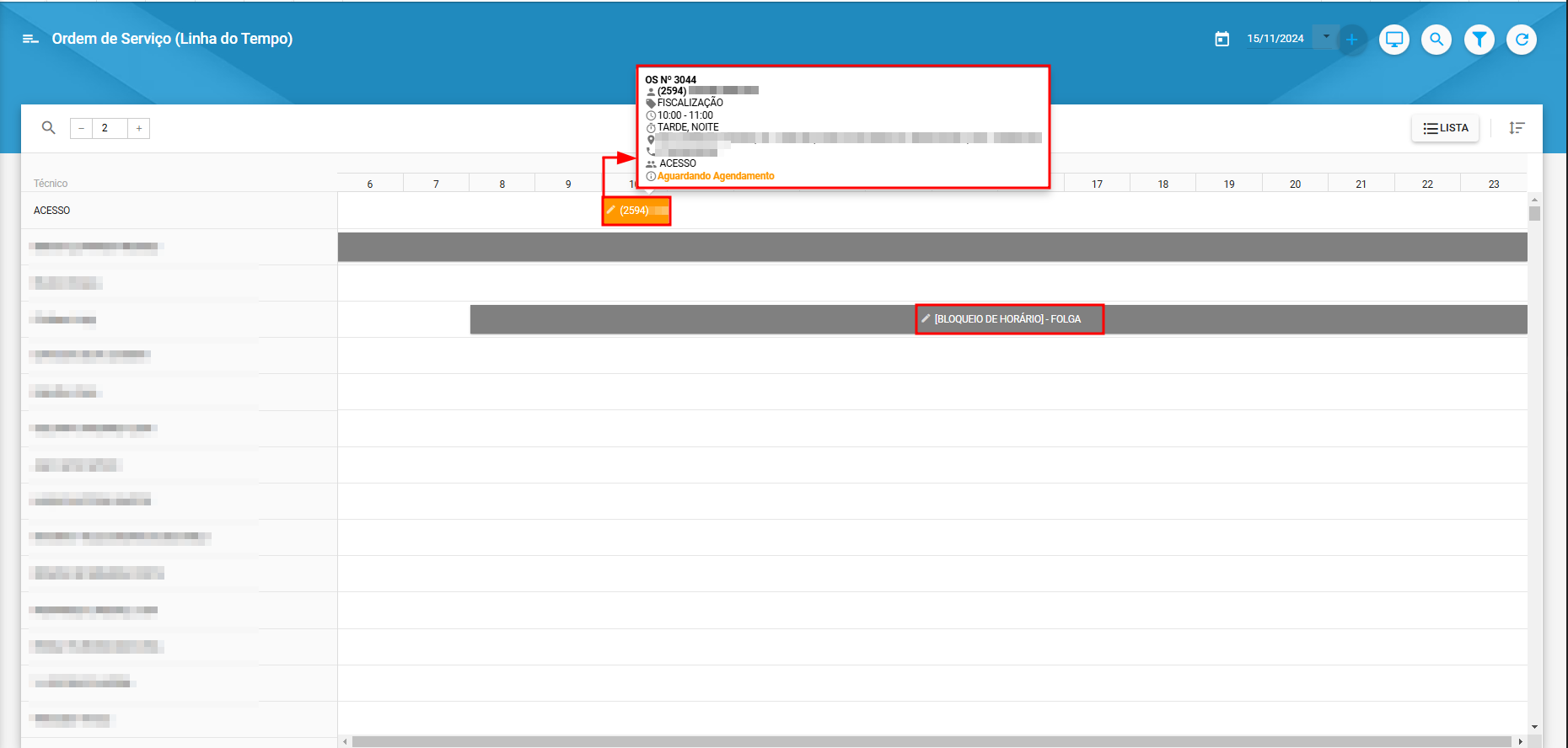 imagem_que_mostra_painel_OS_linha_de_tempo_destacando_informacoes_os_ao_posicionar_mouse_em_cima_da_os_e_bloqueio_de_horarios