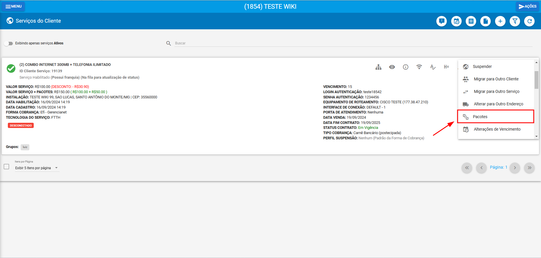 imagem_que_mostra_menu_servico_do_cliente_destacando_opcao_pacotes