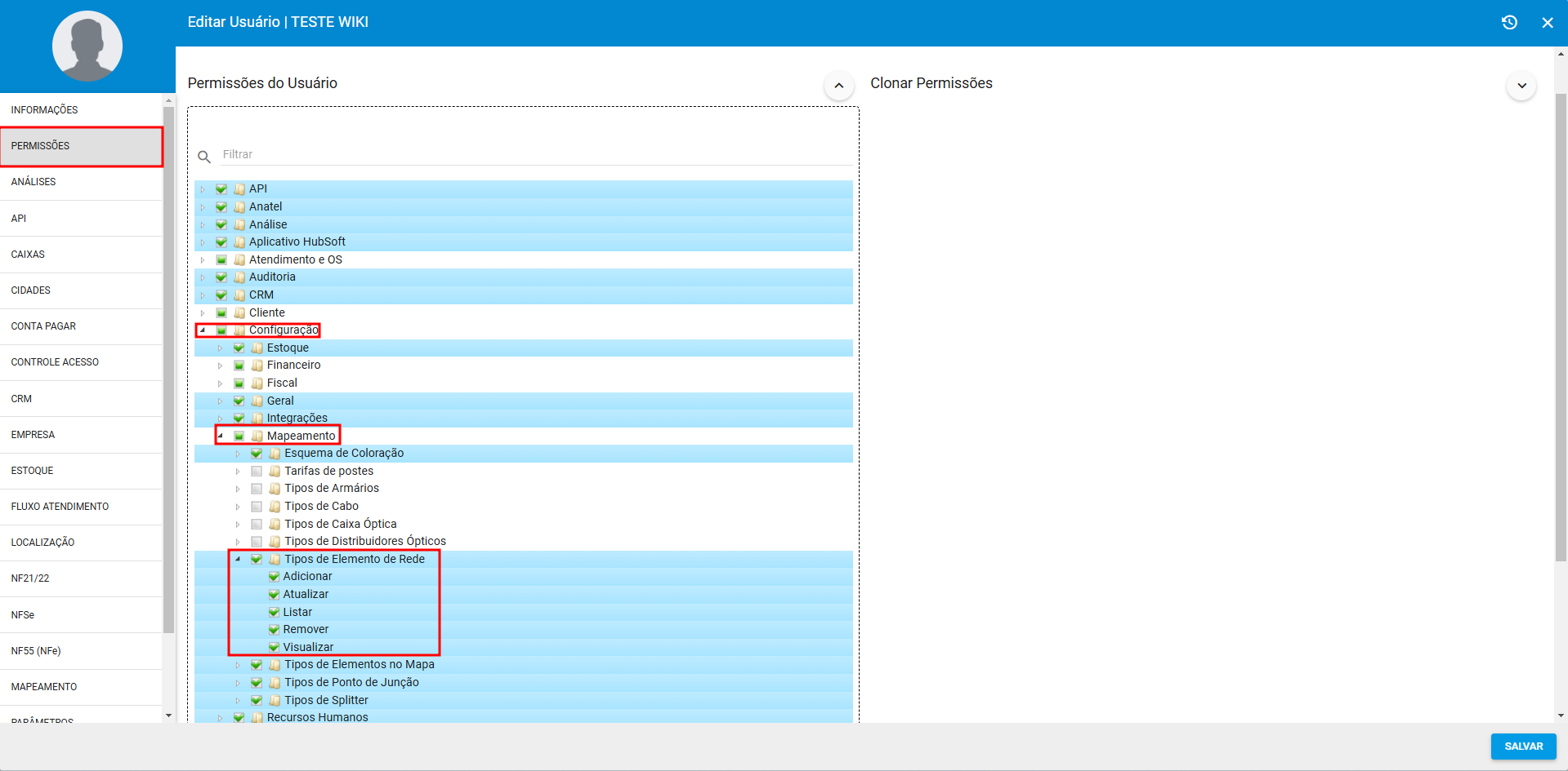 imagem_que_mostra_modulo_usuario_destacando_painel_editar_usuario_aba_permissoes_configuracoes_mapeamento_tipos_de_elemento_de_rede