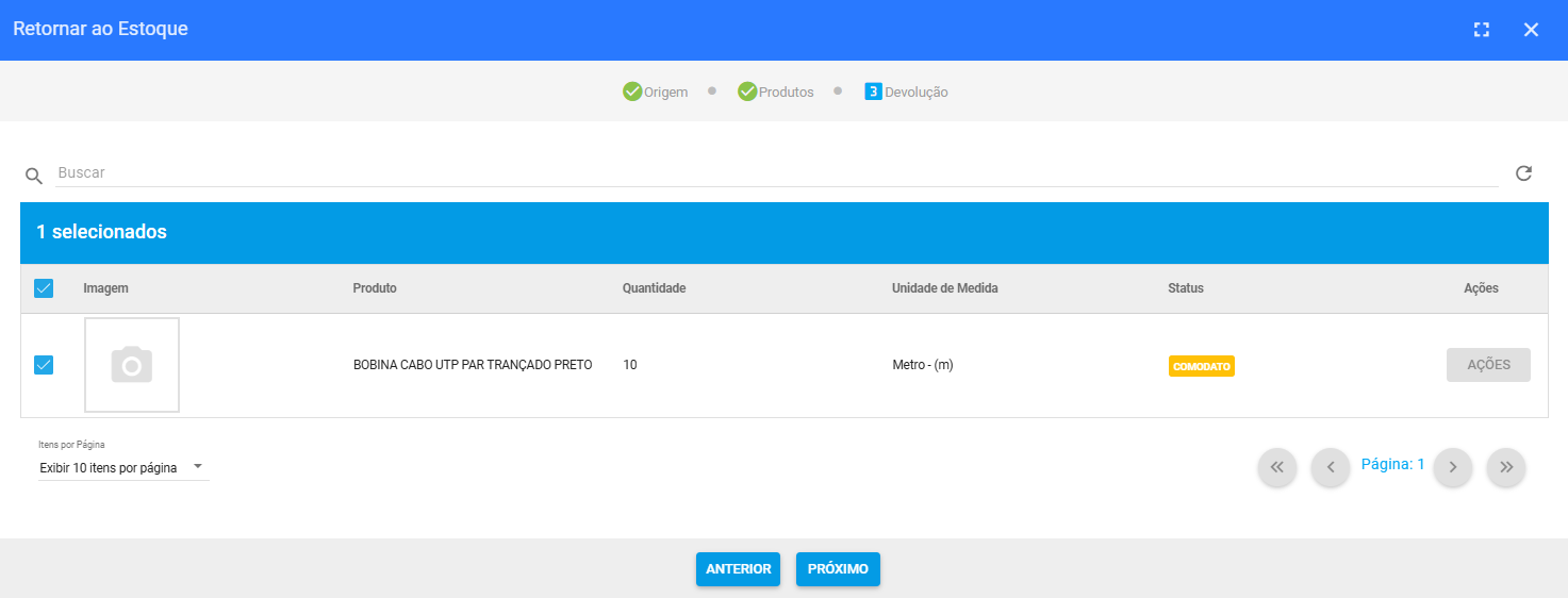 imagem_que_mostra_painel_retorno_ao_estoque_origem_cliente_detacando_aba_produtos_vinculados_ao_servico_do_cliente