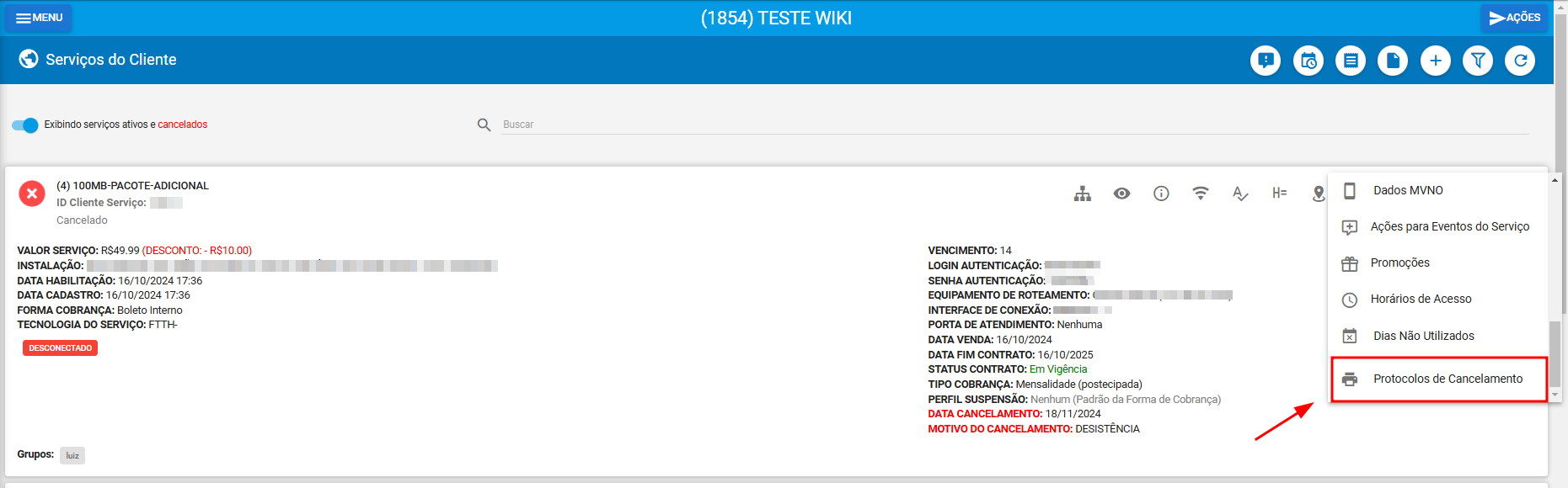 Ilustra_o_painel_de_servico_do_cliente_destacando_servico_cancelado_outras_opcoes_protocolo_de_cancelamento