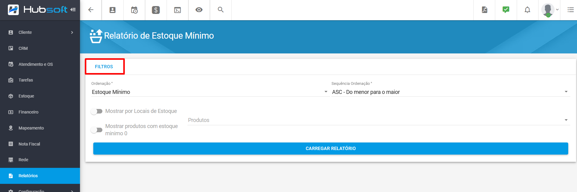 imagem_que_mostra_relatorios_estoque_minimo_filtros