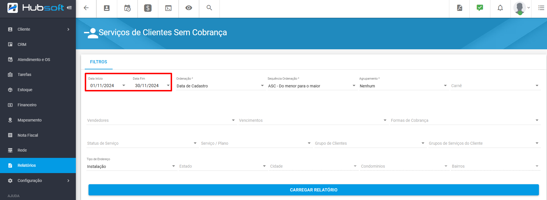 imagem_que_mostra_relatorios_servicos_sem_cobranca_filtros