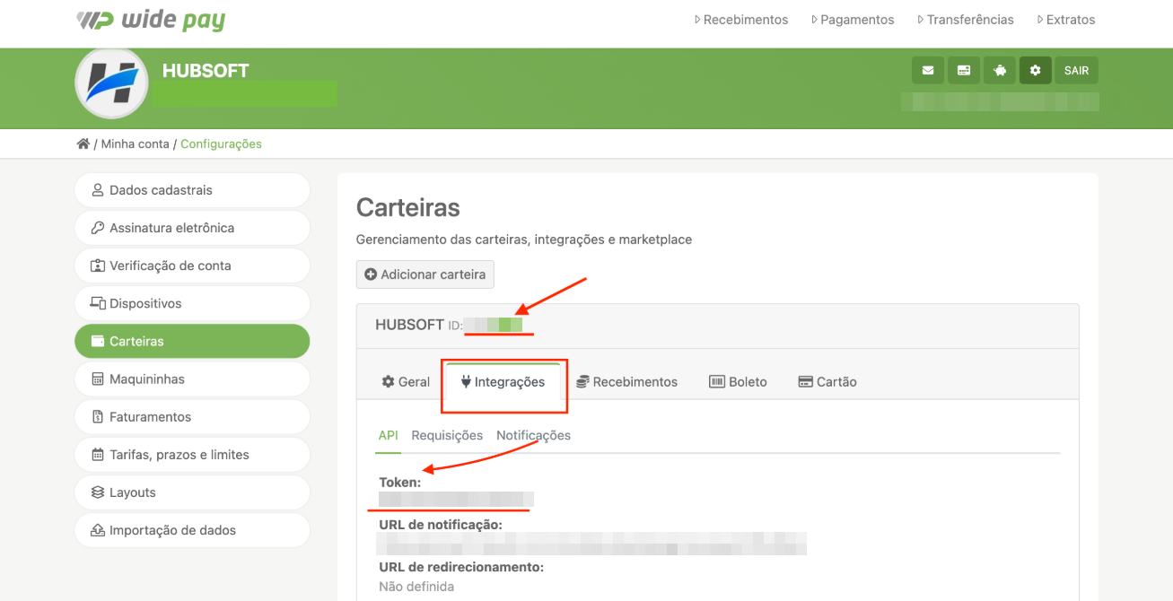 imagem_que_mostra_painel_widepay_configuracoes_carteira_token_id