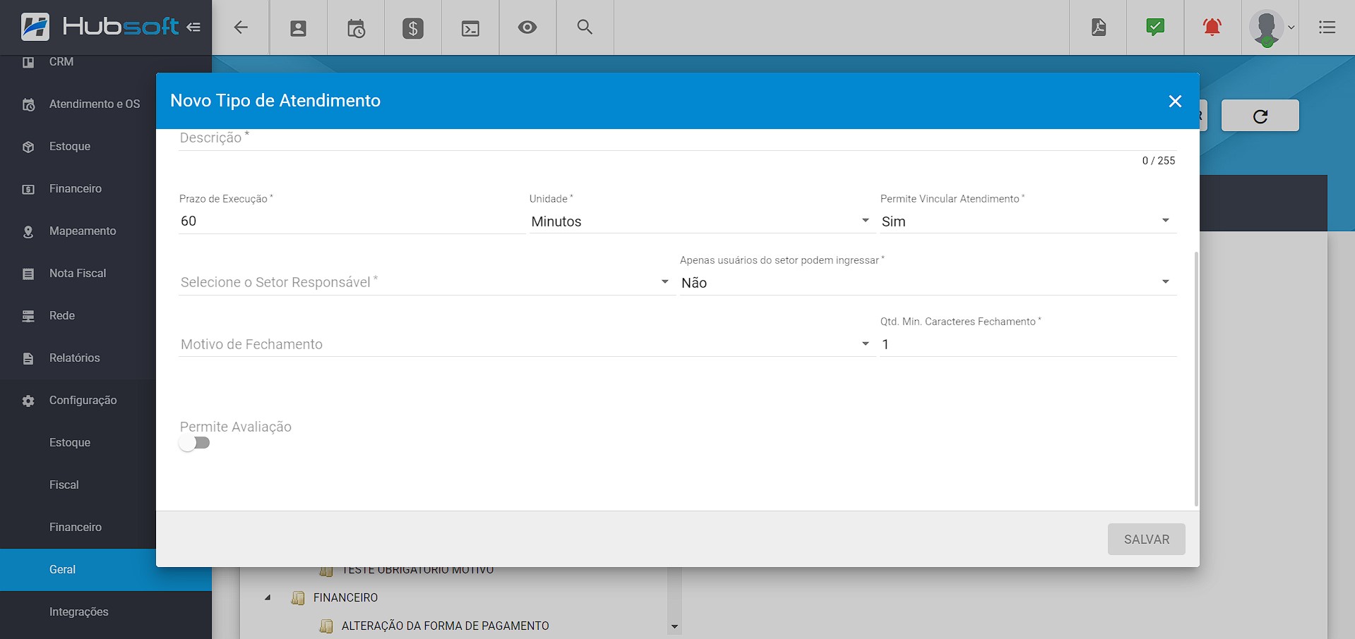 imagem_que_mostra_menu_configuracao_geral_tipo_de_atendimento_preencher_informacoes_para_adicionar_novo_tipo_de_atendimento_salvar