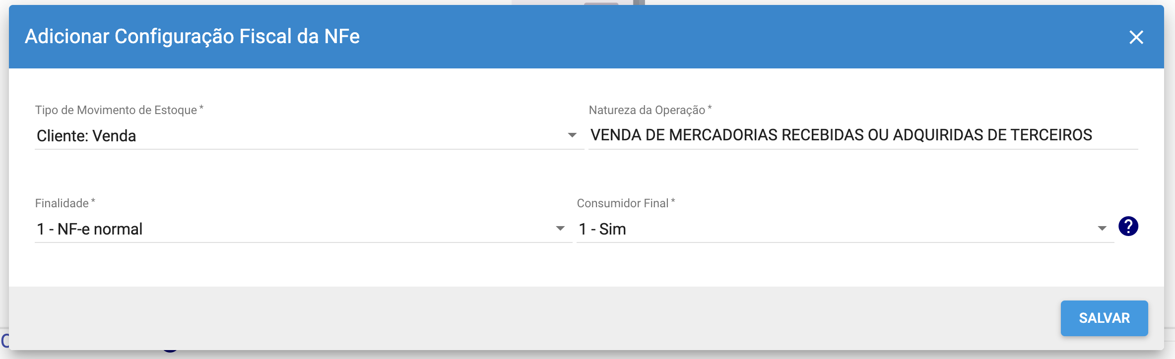 imagem_que_mostra_configuracao_nfe_nota_fiscal_eletronica_empresa_adicionar_configuracao_fiscal_da_nfe_dados_preenchidos_primeira_tela