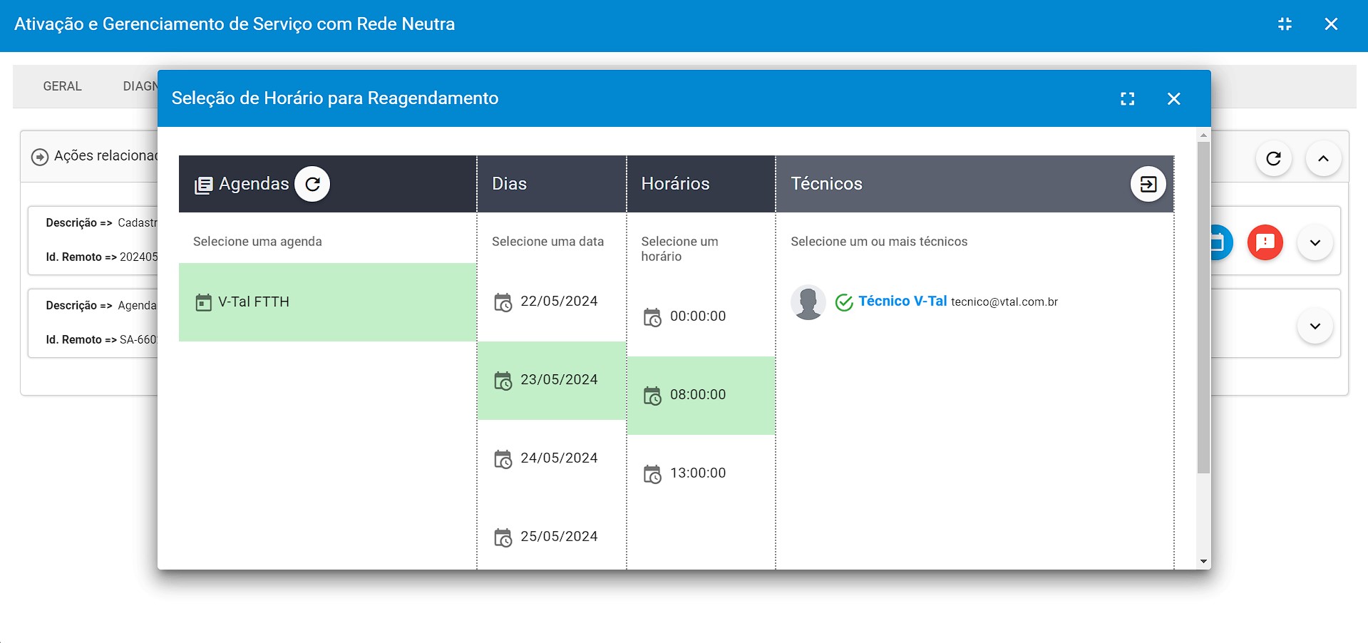 Ilustra_painel_de_ativacao_e_gerenciamento_de_servico_com_rede_neutra_destacando_tela_para_selacao_de_horario_agenda_para_reagendamento