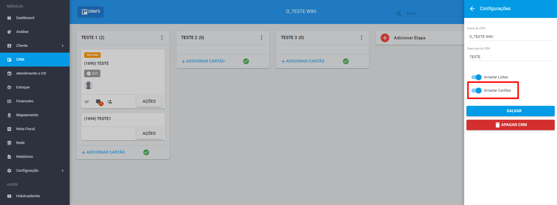 imagem_que_mostra_chave_arrastar_cartoes_nas_configuracoes_no_crm