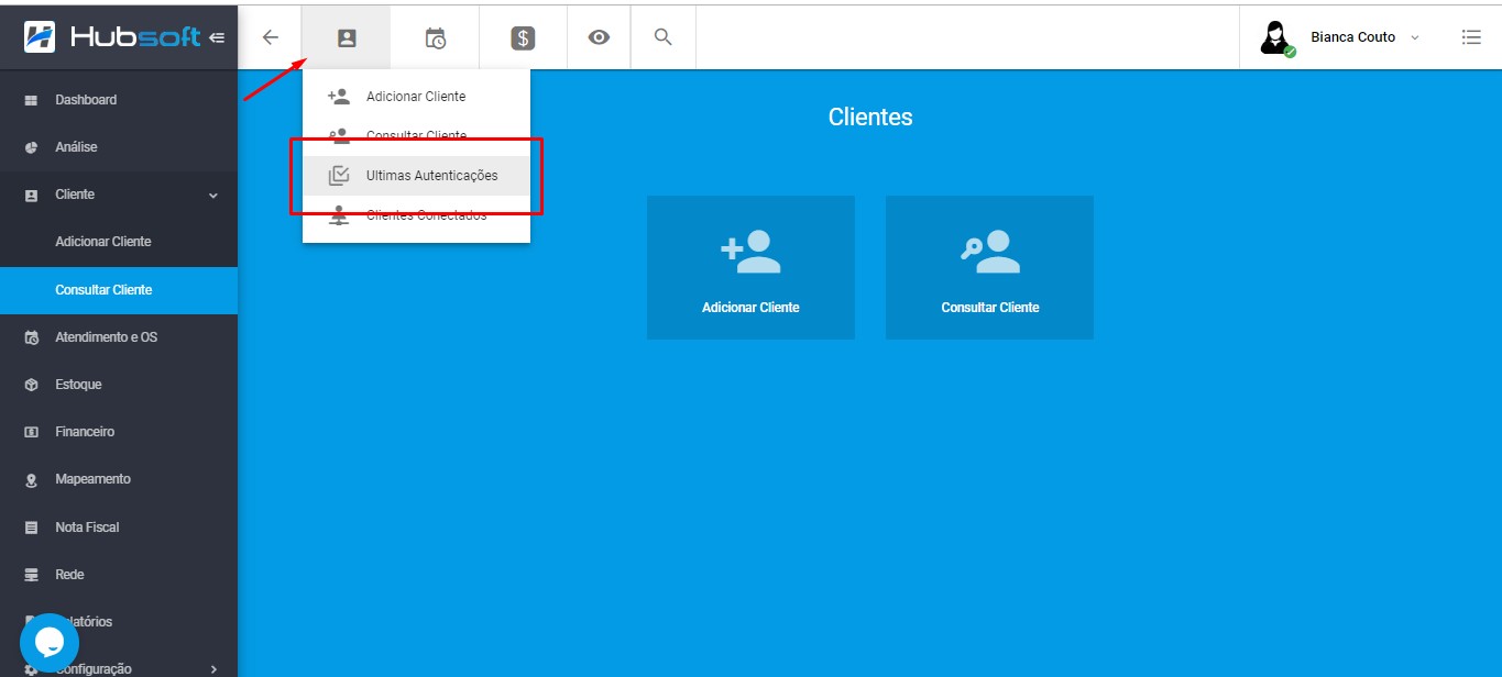 imagem_mostrando_menu_ultimas_autenticacoes_hubsoft