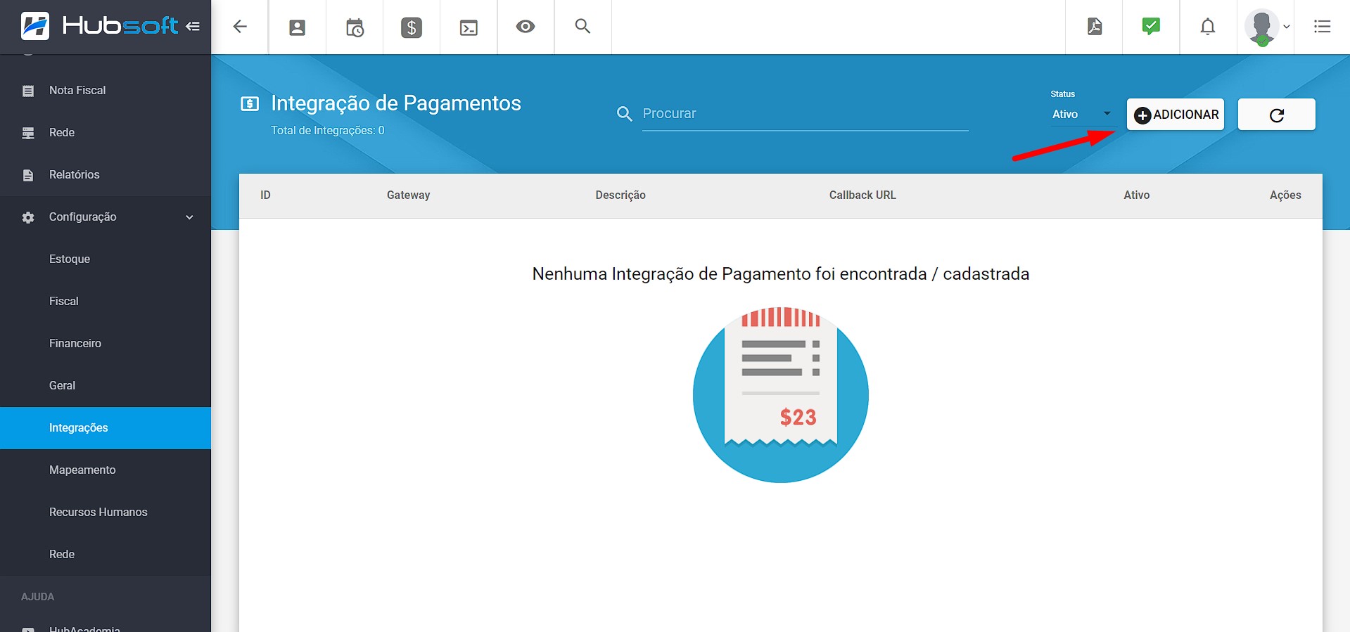 imagem_que_mostra_menu_configuracao_integracoes_de_pagamento_adicionar