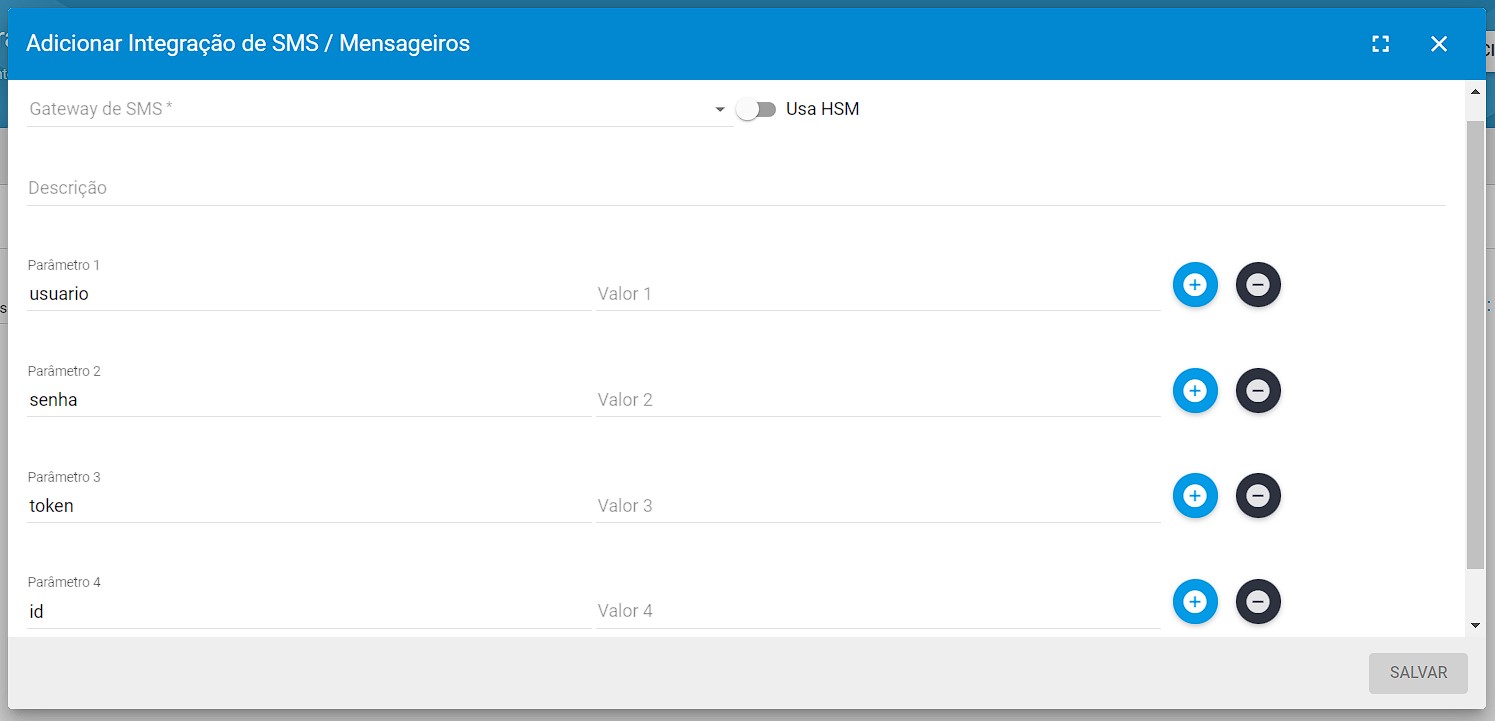 imagem_que_mostra_configuracao_integracoes_sms_mensageiros_adicionar_parametros_usuario_senha_id_token_call_sys