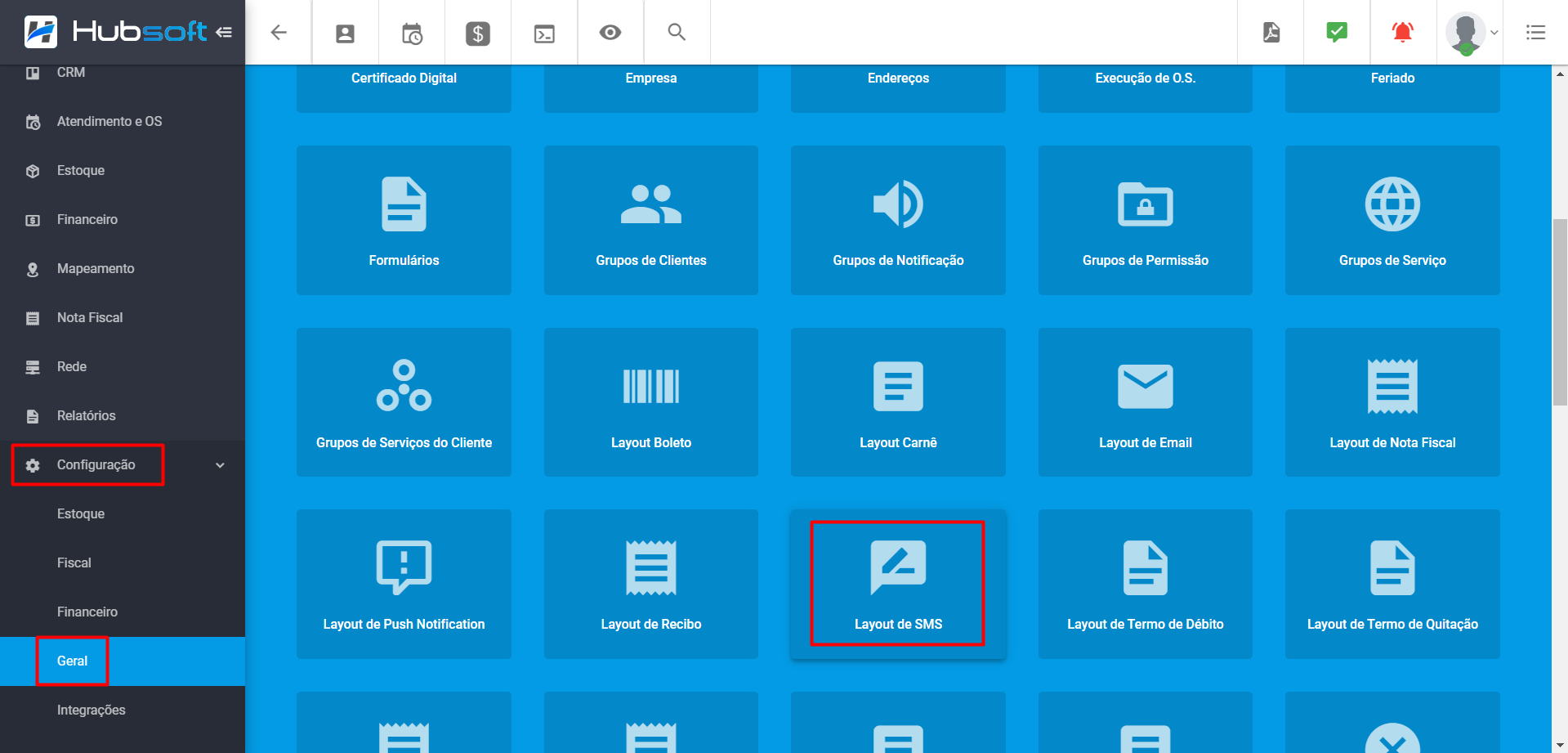 tela_menu_configuracao_geral_layout_de_sms